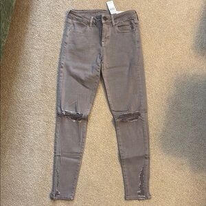Women's Distressed Gray Jegging Jeans American Eagle
